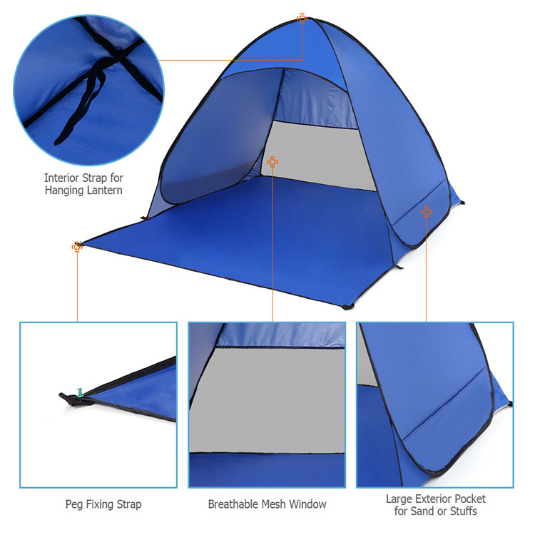 Here are some key features and considerations of a beach tent shade